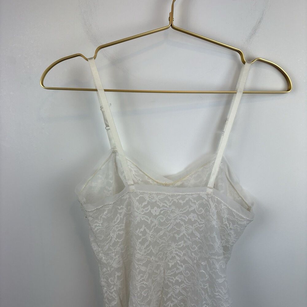 American Vintage Made in Hollywood CA 100% Nylon Lace‎ Slip Dress Size Small - Picture 3 of 9